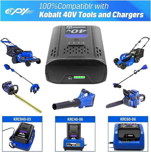 CPY Replacement Kobalt 40V Battery 3.5Ah for 40V MAX Tools | Compatible with KB-540-06/KB440-06/KB240-06 Series | 40 Volt Kobalt Battery for Cordless Power Tools in Kuwait