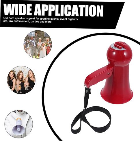 Happyyami Portable Handheld Megaphone with Volume Ergonomic Grip and Recording Function Lightweight Cheer Speaker for Events and Crowds in Saudi Arabia