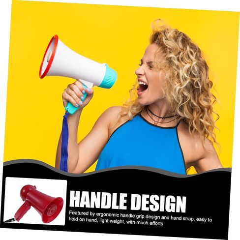 Happyyami Portable Handheld Megaphone with Volume Ergonomic Grip and Recording Function Lightweight Cheer Speaker for Events and Crowds in Saudi Arabia