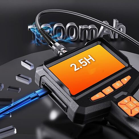 كاميرا yunir منظار المنظار مع شاشة 4.3 بوصة ، 1080p HD Borescope Camera مع 8 مصابيح LED ، IP67 16.5ft كاميرا الأفعى شبه in Kuwait