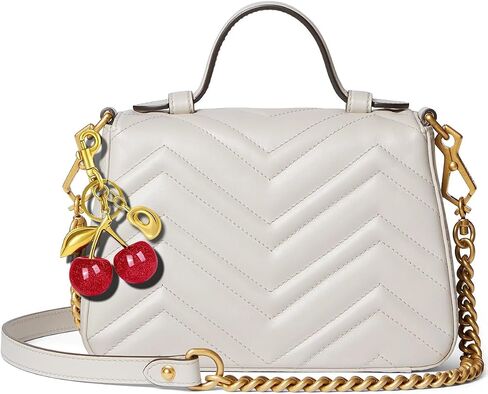 Cherry Purse Charm Bag Charms - Cute Keychain For Women Tote Handbags Accessories Gold Bubble Initial Key chains Set in Saudi Arabia