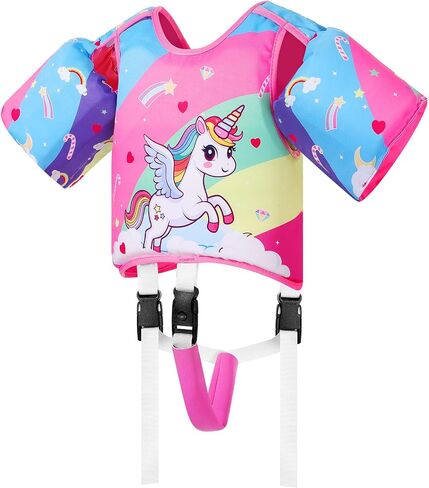 Moko Swim Vest for Kids-Swim Floats Jacket for 2-3-4-5-6 سنوات (22-30-50-66 رطل) ، ملحق شاطئ الطول الصغير ، سترة مسبح قابلة للتعديل مع حزام المنشعب القابل للتعديل in Saudi Arabia