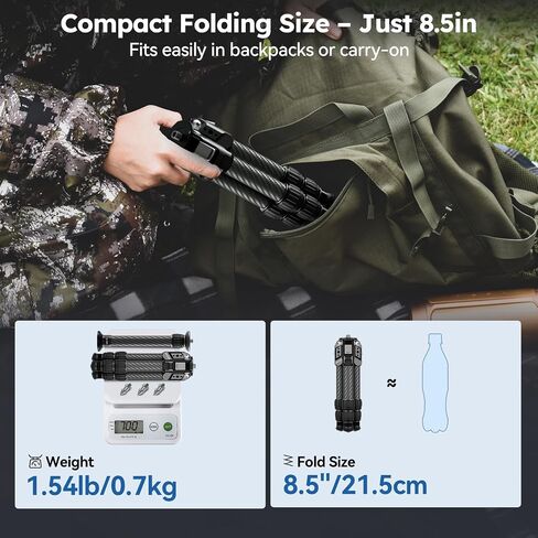 SIRUI AM-223S+G0 Carbon Fiber Desktop Tripod – Ultra-Light 1.7lbs, Max Height 16.7", 360° Panoramic Ball Head, Heavy-Duty Support to 33.07lb for DSLR & Mirrorless Cameras in Saudi Arabia