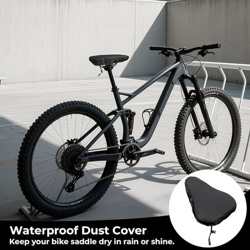 2 Pcs Bike Seat Cover Waterproof Bike Seat New Bicycle Seats Cushion Waterproof UV Protection Bike-Seats Sun & Dust Protector Bicycle Seats Rain Cover with Drawstring for Men & Women in Kuwait