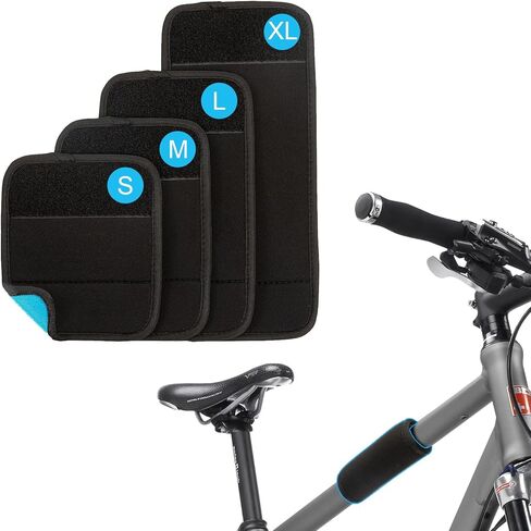 Bike Frame Protection Kit - 4-Piece, Universal Bicycle Frame Protection,Made of Neoprene, Can be Used on Bicycle Carrier Protection, E-Bike Accessories, Bicycle Accessories in Kuwait