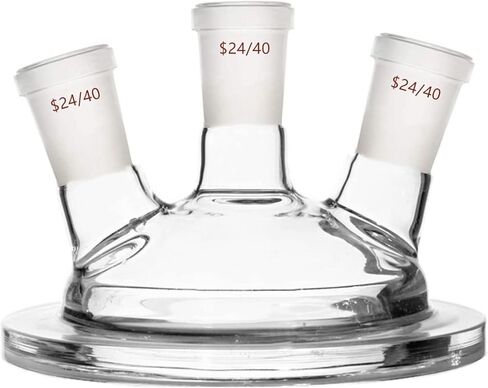 24/40 Ground Joint Glass Reactor Cover,150mm Flange OD Glass Reactor Lid for Lab Reaction Vessel, Distillation & Reflux, Durable Borosilicate 3.3 (Four Necks) in Saudi Arabia