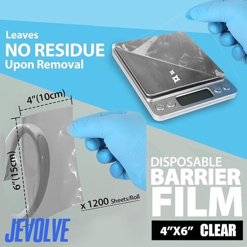 2Roll (2400 ورقة) طبقة أسود الحاجز الأسود 4 "× 6" بقلم Jevolve | شريط فيلم واقي من البلاستيك لاصق شريط الفيلم لسمات الأسنان ، الطبية ، الوشم صالون in Saudi Arabia