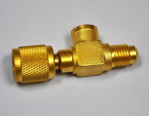 T-Adapter Size:1/4X1/8X1/4"Add Gauge at Deep Vacuum Pump/Manifold NPT/Flare HVAC in Saudi Arabia