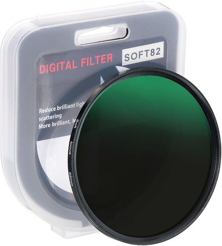 PATIKIL 77mm Mist Filter, Dreamy Soft Diffusion Fog Effect Camera Lens Filter Slim Optical Glass with Lens Cap for Video Vlog Portrait Photography, Black in Kuwait