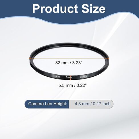 PATIKIL 77mm Mist Filter, Dreamy Soft Diffusion Fog Effect Camera Lens Filter Slim Optical Glass with Lens Cap for Video Vlog Portrait Photography, Black in Kuwait