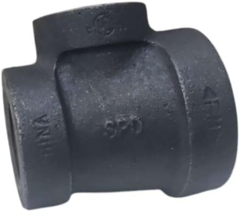 Budget 3 Pack 1-1/4" X 1" X 1" Black Cast Iron Steam Tee – Imported Malleable Iron Pipe Fittings, Female NPT, Rust-Resistant 300 PSI, Ideal for DIY Furniture & Small-Scale Projects in Kuwait