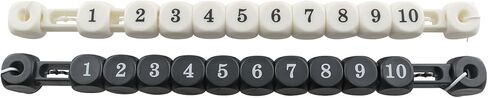 DGZZI 2PCS Foosball Scorekeeper Air Hockey Goal Scorer Puzzle Foosball Machine Accessories Plastic Digital Scorekeeper Indicator 305mm/12inch Black White in Saudi Arabia
