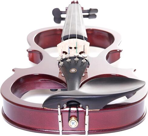 Cecilio 3/4 Size Electric Silent Violin, Hand-Carved Solid Wood, Electric Violin with Ebony Fittings, Ideal for Practice, Stage & Studio Use, Mahogany Metallic in Kuwait