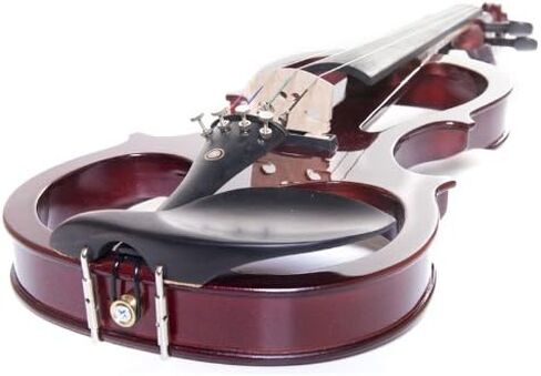 Cecilio 3/4 Size Electric Silent Violin, Hand-Carved Solid Wood, Electric Violin with Ebony Fittings, Ideal for Practice, Stage & Studio Use, Mahogany Metallic in Kuwait