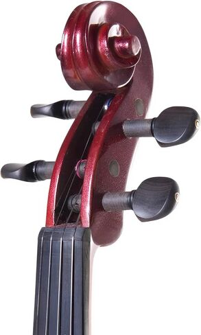 Cecilio 3/4 Size Electric Silent Violin, Hand-Carved Solid Wood, Electric Violin with Ebony Fittings, Ideal for Practice, Stage & Studio Use, Mahogany Metallic in Kuwait