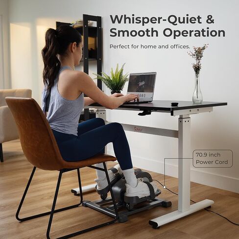 Sunny Health & Fitness Smart Mini Elliptical Trainer, Indoor Under-Desk Pedal Exerciser for Mobility & Cardio Workout, Free SunnyFit App Connection, Optional Motorized w/Remote Control in Kuwait