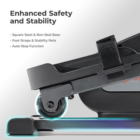 Sunny Health & Fitness Smart Mini Elliptical Trainer, Indoor Under-Desk Pedal Exerciser for Mobility & Cardio Workout, Free SunnyFit App Connection, Optional Motorized w/Remote Control in Kuwait