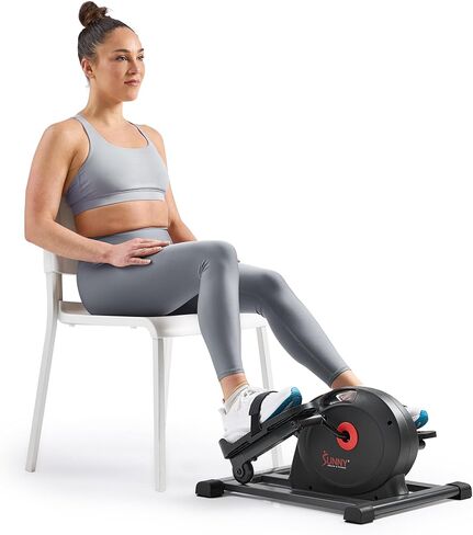 Sunny Health & Fitness Smart Mini Elliptical Trainer, Indoor Under-Desk Pedal Exerciser for Mobility & Cardio Workout, Free SunnyFit App Connection, Optional Motorized w/Remote Control in Kuwait