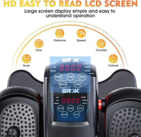 Under Desk Elliptical Machine, Electric Ellipse Leg Exerciser As Seen On TV with 12 Speed for Seniors,Portable Foot Leg Exerciser, Mini Seated Pedal Exerciser for Home Office in Kuwait