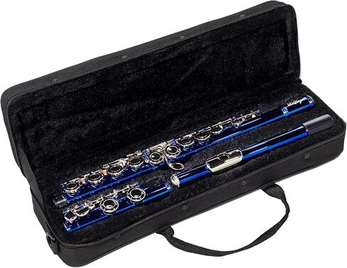 Lesage مغلق ثقب C الفلوت 16 Key Blue Flute للطالب المبتدئين مع العلبة ، مجموعة الصيانة ، قماش التنظيف ، النطاق C الإزاحة in Kuwait