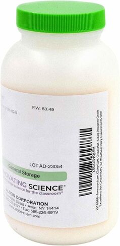 Aldon Innovating Science Ammonium Chloride ، Dinular ، 500G - Getting Grade - ممتاز للتجارب الكيميائية أو الكيمياء الحيوية - المجموعة الكيميائية المنسقة in Kuwait