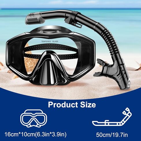 Snorkel مجموعة من البالغين ، حزم الغطس البانورامية المضادة للطفر مع نظارات الغوص الجافة والسباحة للغوص والسباحة والغط in Saudi Arabia