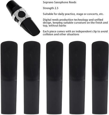 5 Pcs 2.5 Bb Soprano Saxophone Reeds Resin Reeds for Beginners Professionals Practice Performance in Saudi Arabia