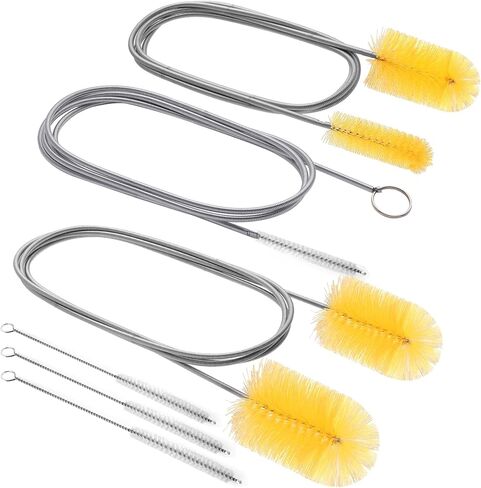 6pcs فرشاة تصريف مرنة 78 بوصة تنظيف الأنبوب الفرشاة 63 بوصة تصريف فرشاة 59 بوصة فرشاة خرطوم و 3 أجزاء 9 بوصة فرشاة منظف القش للقش المطبخ بالوعة والأنبوب الصرف (الأزرق) in Kuwait