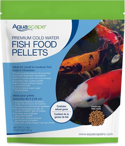 Aquascape 81004 Premium Cold Water Fish Food Pellets for Large Pond Fish, Large Pellet, 44 Pounds in Saudi Arabia
