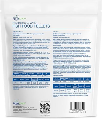 Aquascape 81004 Premium Cold Water Fish Food Pellets for Large Pond Fish, Large Pellet, 44 Pounds in Saudi Arabia