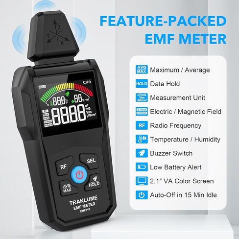 كاشف إشعاع عداد الكشف عن EMF لـ Home Digital EMF Reader لإشعاع التردد الراديوي 5-في 1 EMF Meter لمختبر EMF للإشعاع الكهرومغناطيسي لمعدات صيد أشباح الهاتف الخليوي in Kuwait