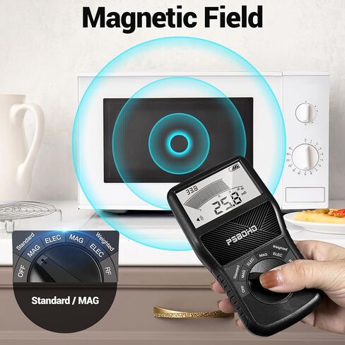 3-in-1 EMF Meter for Electric Field (EF), Magnetic Field (MF), Radio Frequency (RF) Detection - EMF Radiation Tester for Home, Office, Outdoor, EMF Detector Meter in Saudi Arabia