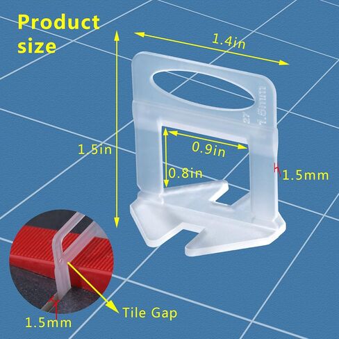 Tile Leveling System 1/16" Spacers Tile Leveler Clips DIY Tile Leveler Spacers 7000 Pcs and Tools Harden Rubber Mallet Hammer 16 oz for Professional Ceramic Tile and Stone Installation in Saudi Arabia
