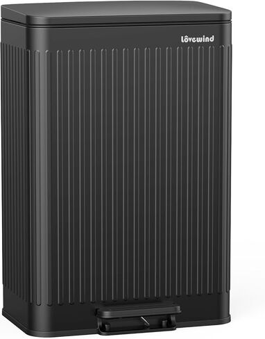 LoveWind 60 لتر/ 16 جالون سلة المهملات الفولاذ المقاوم للصدأ مع غطاء ناعم من قميص ، وعلب القمامة على خطى كبيرة مع الملمس الروماني ، والدلاء الداخلي القابل للإزالة ، وعبء إعادة التدوير لمكتب المطبخ ، والفضة in Saudi Arabia