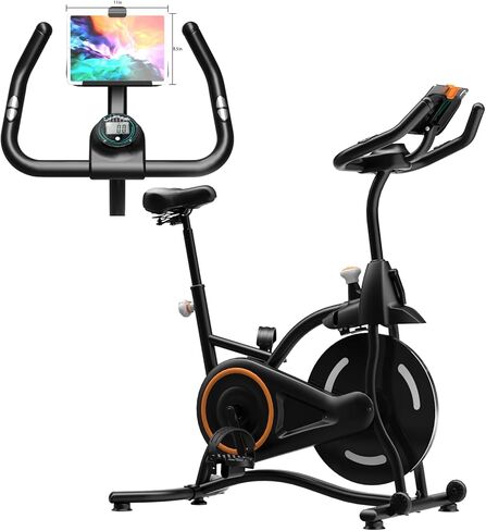 Exercise Bike Stationary Bikes for Home, Adjustable Resistance & Comfortable Seat Workout Bike, Quiet Indoor Cycling Bike with Digital Monitor, Phone Holder in Kuwait