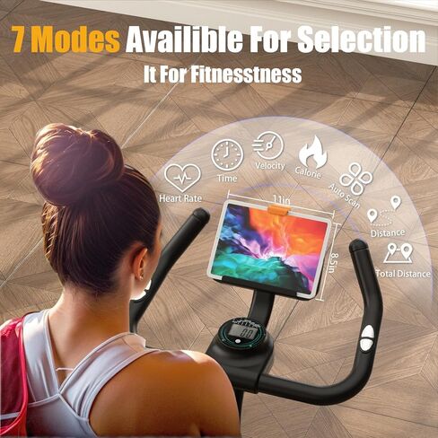 Exercise Bike Stationary Bikes for Home, Adjustable Resistance & Comfortable Seat Workout Bike, Quiet Indoor Cycling Bike with Digital Monitor, Phone Holder in Kuwait