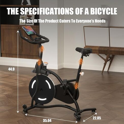 Exercise Bike Stationary Bikes for Home, Adjustable Resistance & Comfortable Seat Workout Bike, Quiet Indoor Cycling Bike with Digital Monitor, Phone Holder in Kuwait