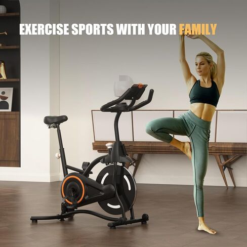 Exercise Bike Stationary Bikes for Home, Adjustable Resistance & Comfortable Seat Workout Bike, Quiet Indoor Cycling Bike with Digital Monitor, Phone Holder in Kuwait