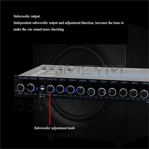 9 مكبر للصوت المعادل للسيارات الرسومية مع مرشح قابل للتعديل وتوليف تردد كروس لجودة الصوت المعززة in Kuwait