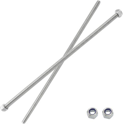 2Pcs M6 x 250mm Threaded Rod Stainless Steel M6 Threaded Rod, Long Threaded Studs Fully Threaded Rods & Studs Right Hand Threaded Screw for Bolt Clamps Anchor in Saudi Arabia