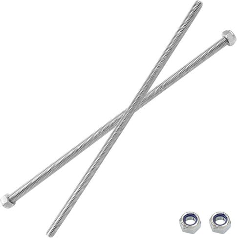 2pcs M6 × 250 مم قضيب مصنوع من الفولاذ المقاوم للصدأ من الفولاذ المقاوم للصدأ M6 ، الأزرار ذات الخيوط الطويلة قضبان وترصيع يمين يمين المسمار على ملابسك المرساة in Saudi Arabia