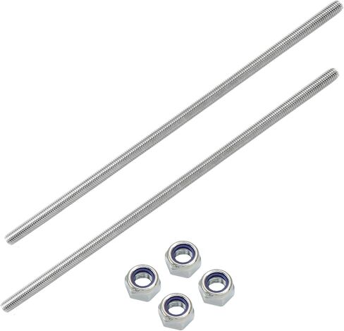 2pcs M6 × 250 مم قضيب مصنوع من الفولاذ المقاوم للصدأ من الفولاذ المقاوم للصدأ M6 ، الأزرار ذات الخيوط الطويلة قضبان وترصيع يمين يمين المسمار على ملابسك المرساة in Saudi Arabia