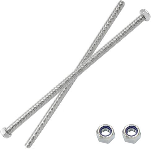 2Pcs M6 x 250mm Threaded Rod Stainless Steel M6 Threaded Rod, Long Threaded Studs Fully Threaded Rods & Studs Right Hand Threaded Screw for Bolt Clamps Anchor in Saudi Arabia