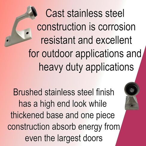 Harris Hardware 4153-B Cast Stainless Steel 90 Degree Door Stop with Rubber Bumber, 1-Pack in Saudi Arabia