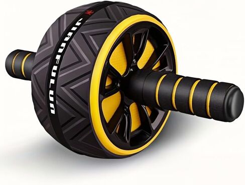 AB Roller Wheel - عجلة تدريبات العضلات الأساسية والصدر ، معدات التمرين ABS ، معدات اللياقة البدنية لصالة الألعاب الرياضية المنزلية ، آلة AB أوسع مع ملحقات وسادة الركبة in Saudi Arabia