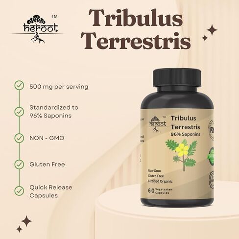 ملحق Tribulus Terrestris للرجال والنساء الداعم للطاقة والحيوية والقدرة على التحمل والأداء (حزمة 60 كبسولة) in Kuwait