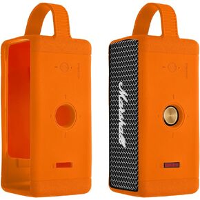 kwmobile Silicone Case Compatible with Marshall EMBERTON - Case Protective Mini Speaker Cover - Black
