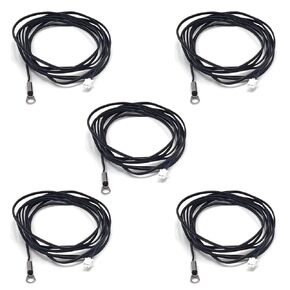 5PCS NTC 10k 1% B3950 Thermistor Temperature Sensor Probe 2 Meter Waterproof Temp Sensor Probe, Stainless Steel Temp Sensor Probe, Digital Temperature Transmitter Extension Cable