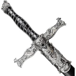 33" Spirit of The Alpha Wolf Fantasy One Hand Sword. for Collections, Gifts, Cosplay