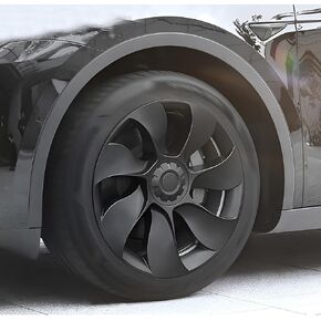 أغطية مركزية محدثة لـ Tesheer مقاس 19 بوصة موديل Y Hubcaps Rims Protector غطاء محور بديل يناسب 2019-2023 Tesheer Model Y Hubcaps 19 بوصة (غطاء مركزي أسود) in Kuwait